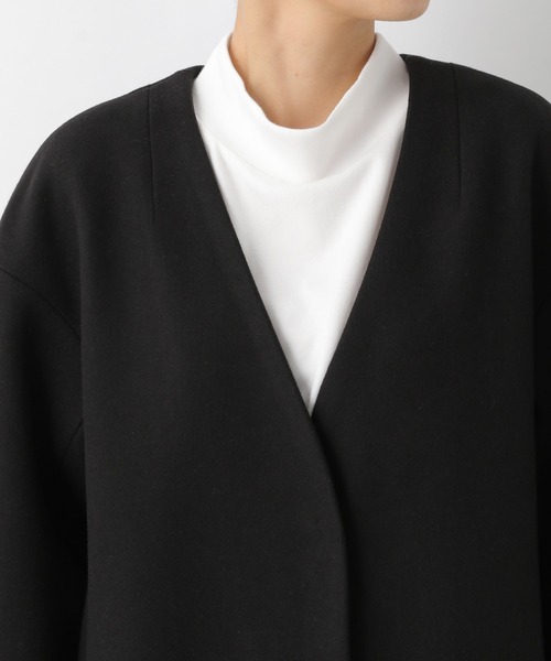 LEPSIM（レプシィム）の「ノーカラロングコート　950919（ノーカラーコート・レディース・ブラウン/ブラック/グリーン・FREE）」の16枚目の写真