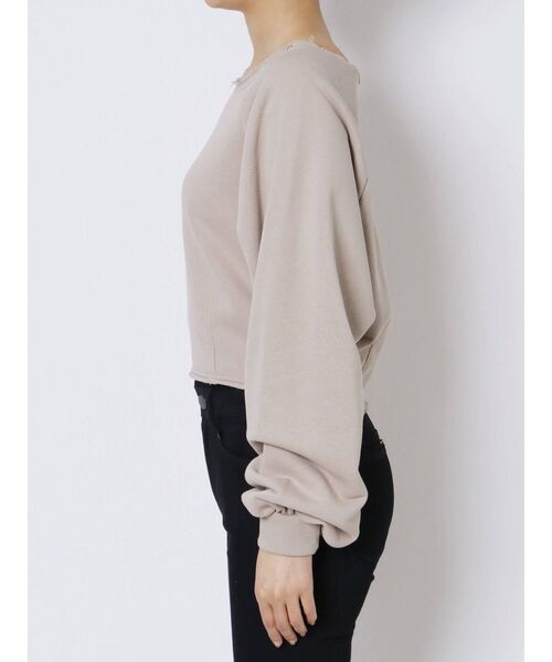 EMODA(エモダ)の「ウエストマークショートトップ(Tシャツ/カットソー・レディース・ブラック/ベージュ/レッド/カーキ・FREE)」の14枚目の写真