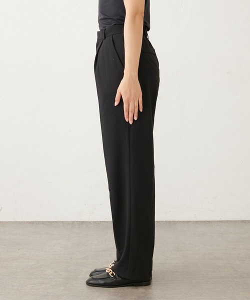 Lui's（ルイス）の「ワイドストレートパンツ（スラックス・レディース・ブラック/ブルー・FREE）」の7枚目の写真