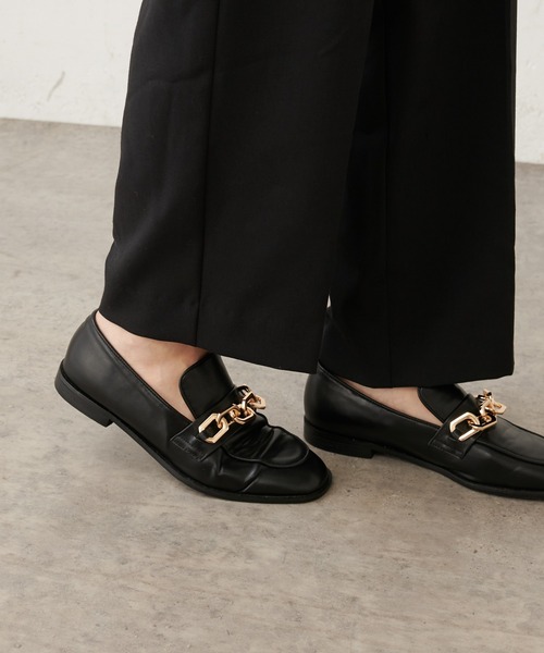 Lui's（ルイス）の「ワイドストレートパンツ（スラックス・レディース・ブラック/ブルー・FREE）」の13枚目の写真