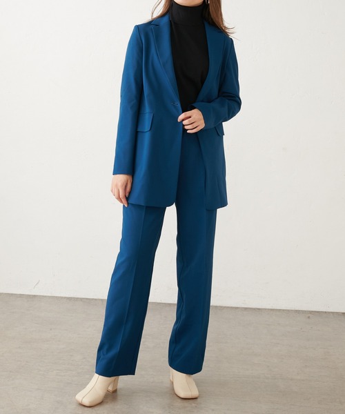 Lui's（ルイス）の「ワイドストレートパンツ（スラックス・レディース・ブラック/ブルー・FREE）」の4枚目の写真