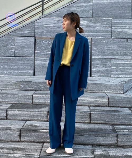 Lui's（ルイス）の「ワイドストレートパンツ（スラックス・レディース・ブラック/ブルー・FREE）」の17枚目の写真