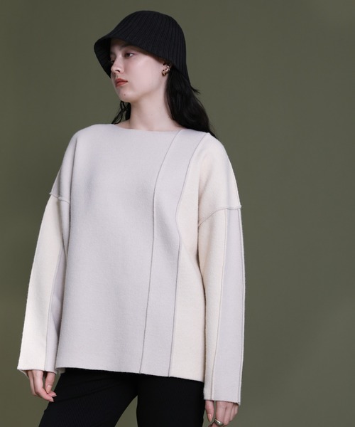 select MOCA（セレクトモカ）の「リブニットバケットハット（ハット・レディース・ブラック/ブラウン/ライトベージュ・FREE）」の9枚目の写真