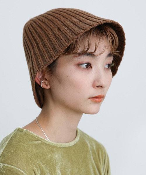 select MOCA（セレクトモカ）の「リブニットバケットハット（ハット・レディース・ブラック/ブラウン/ライトベージュ・FREE）」の11枚目の写真