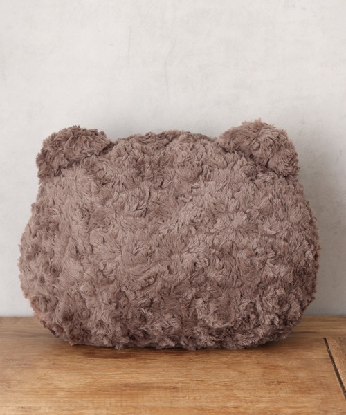 BIRTHDAY BAR（バースデイバー）の「くまかお  クッション（クッション/クッションカバー・レディース・ブラウン/グレー/モカ/アイボリー・フリー）」の16枚目の写真