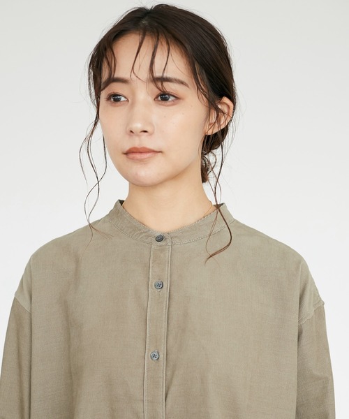 CRAFT STANDARD BOUTIQUE(クラフトスタンダードブティック)の「コールテンバンドカラーシャツ *◇(シャツ/ブラウス・レディース・アイボリー/モカ/カーキ・FREE)」の18枚目の写真