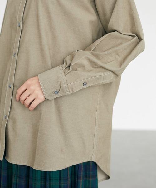 CRAFT STANDARD BOUTIQUE(クラフトスタンダードブティック)の「コールテンバンドカラーシャツ *◇(シャツ/ブラウス・レディース・アイボリー/モカ/カーキ・FREE)」の19枚目の写真