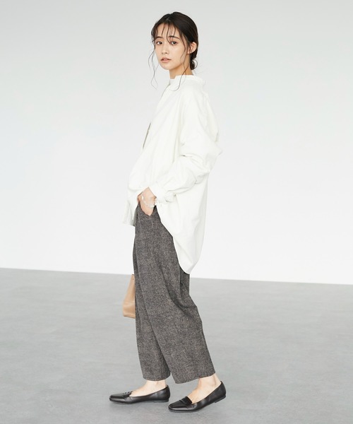 CRAFT STANDARD BOUTIQUE(クラフトスタンダードブティック)の「コールテンバンドカラーシャツ *◇(シャツ/ブラウス・レディース・アイボリー/モカ/カーキ・FREE)」の6枚目の写真