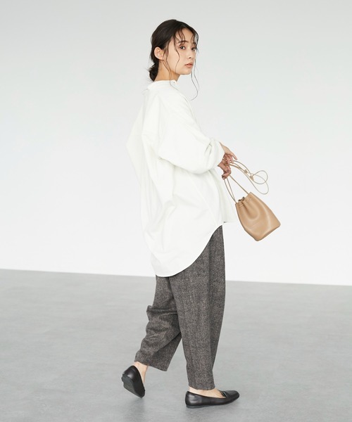 CRAFT STANDARD BOUTIQUE(クラフトスタンダードブティック)の「コールテンバンドカラーシャツ *◇(シャツ/ブラウス・レディース・アイボリー/モカ/カーキ・FREE)」の7枚目の写真
