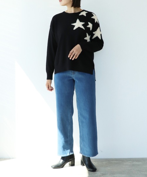 TITE IN THE STORE（ティテ　インザ　ストア）の「スーパーストレッチセミワイドデニムパンツ（デニムパンツ・レディース・ブルー/ワンウォッシュ・36/38）」の7枚目の写真