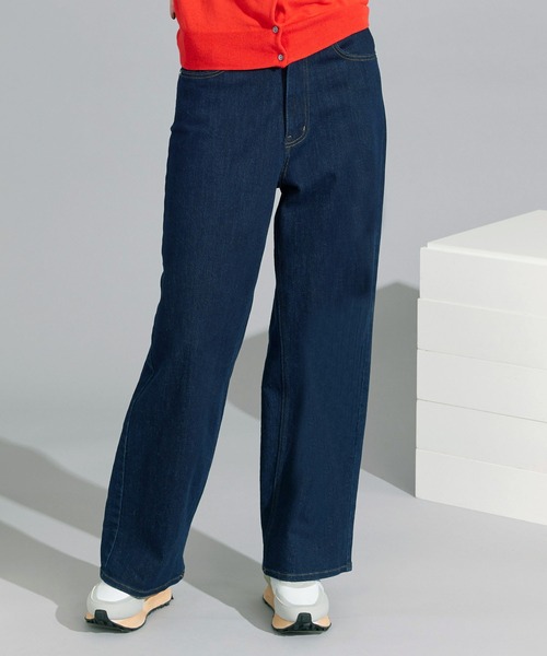 TITE IN THE STORE（ティテ　インザ　ストア）の「スーパーストレッチセミワイドデニムパンツ（デニムパンツ・レディース・ブルー/ワンウォッシュ・36/38）」の12枚目の写真