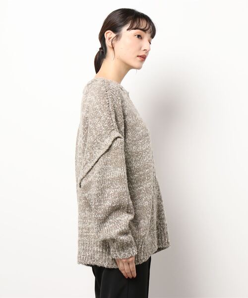 TRUNC（トランクエイティーエイト）の「Multi Way Design Knit TOPS（ニット/セーター・レディース・ブラウン/アイボリー・FREE）」の8枚目の写真