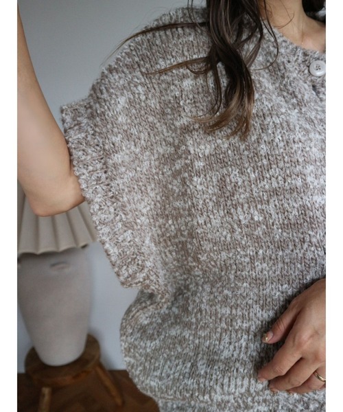 TRUNC（トランクエイティーエイト）の「Multi Way Design Knit TOPS（ニット/セーター・レディース・ブラウン/アイボリー・FREE）」の12枚目の写真