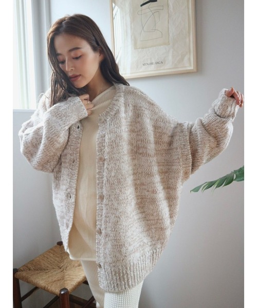 TRUNC（トランクエイティーエイト）の「Multi Way Design Knit TOPS（ニット/セーター・レディース・ブラウン/アイボリー・FREE）」の3枚目の写真