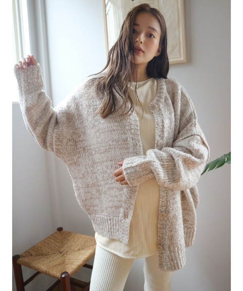 TRUNC（トランクエイティーエイト）の「Multi Way Design Knit TOPS（ニット/セーター・レディース・ブラウン/アイボリー・FREE）」の15枚目の写真