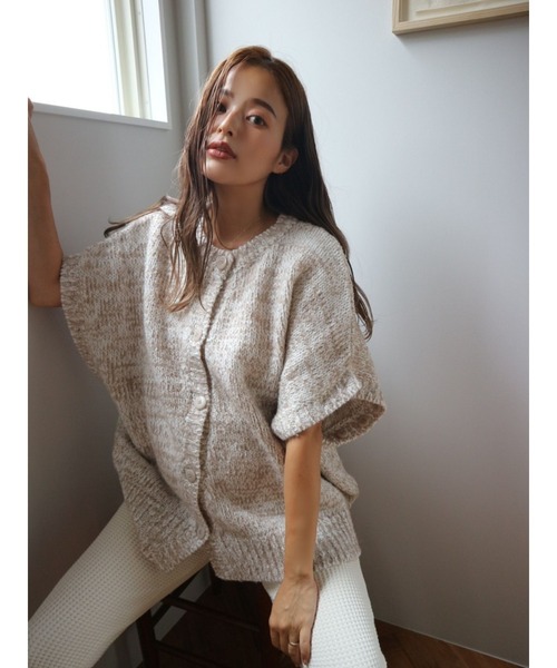 TRUNC（トランクエイティーエイト）の「Multi Way Design Knit TOPS（ニット/セーター・レディース・ブラウン/アイボリー・FREE）」の16枚目の写真