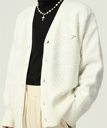 【WB ORIGINALS】Oversized Thunder Jacquard Knit Cardigan WO21W4TP07