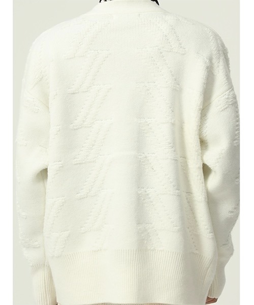 WESTBOY(ウエストボーイ)の「【WB ORIGINALS】Oversized Thunder Jacquard Knit Cardigan WO21W4TP07(カーディガン/ボレロ・メンズ・ホワイト/ブルー・M/L/XL)」の4枚目の写真