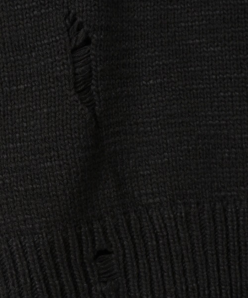 JEANASIS（ジーナシス）の「3GダメージチュニックVプルオーバー/258581（ニット/セーター・レディース・ブラック/アイボリー/グレー・FREE）」の11枚目の写真