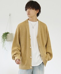 MinoriTY | カーディガン オーバーサイズ ニット ビッグシルエット カーディガンふんわりチャンキー Vカーデ セーター 秋服(カーディガン/ボレロ)