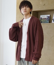 MinoriTY | 【MinoriTY】ふんわりオーバーサイズニットカーディガン カラーカーディガン ボリュームスリーブ メンズ 秋服 無地(カーディガン/ボレロ)