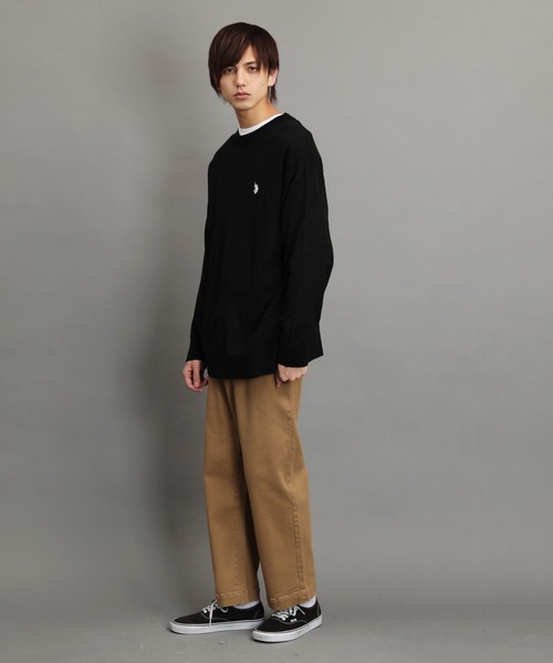 U.S. POLO ASSN.(ユーエスポロアッスン)の「U.S. POLO ASSN. / ユーエスポロアッスン 別注 コラボ 長袖 ニット セーター(ニット/セーター・メンズ・ブラック系その他/ホワイト系その他/ブルー系その他/グレー系その他・MEDIUM/LARGE)」の7枚目の写真
