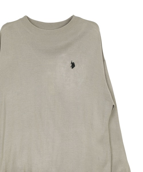 U.S. POLO ASSN.(ユーエスポロアッスン)の「U.S. POLO ASSN. / ユーエスポロアッスン 別注 コラボ 長袖 ニット セーター(ニット/セーター・メンズ・ブラック系その他/ホワイト系その他/ブルー系その他/グレー系その他・MEDIUM/LARGE)」の8枚目の写真