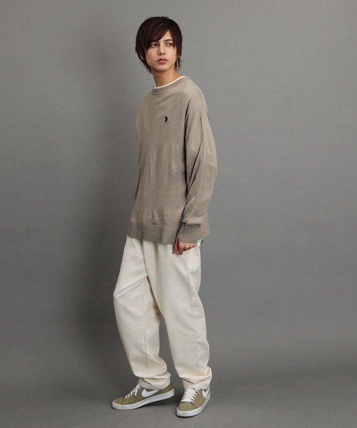 U.S. POLO ASSN.(ユーエスポロアッスン)の「U.S. POLO ASSN. / ユーエスポロアッスン 別注 コラボ 長袖 ニット セーター(ニット/セーター・メンズ・ブラック系その他/ホワイト系その他/ブルー系その他/グレー系その他・MEDIUM/LARGE)」の11枚目の写真