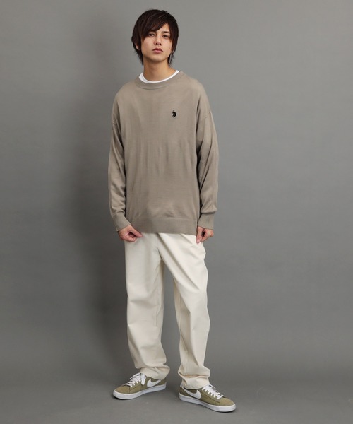 U.S. POLO ASSN.(ユーエスポロアッスン)の「U.S. POLO ASSN. / ユーエスポロアッスン 別注 コラボ 長袖 ニット セーター(ニット/セーター・メンズ・ブラック系その他/ホワイト系その他/ブルー系その他/グレー系その他・MEDIUM/LARGE)」の12枚目の写真