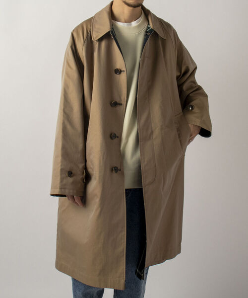GLOSTER（グロスター）の「【Kinloch Anderson/キンロック・アンダーソン】Single sleeve REVERSIBLE COAT リバーシブル ステンカラーコート（ステンカラーコート・メンズ・ベージュ/ブラック・40/38）」の8枚目の写真
