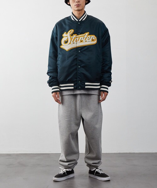 STARTER（スターター）の「STARTER/スターター 別注VARSITY JACT/スタジアムジャケット/スタジャン（ブルゾン・メンズ・ネイビー/グリーン/ブラック/ゴールド・SMALL/MEDIUM/LARGE）」の11枚目の写真