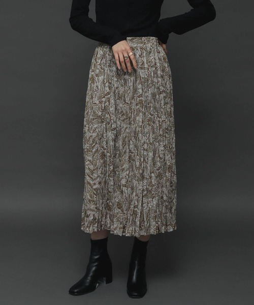 SENSE OF PLACE by URBAN RESEARCH（センスオブプレイスバイアーバンリサーチ）の「ペイズリーフラワーワッシャースカート（スカート・レディース・ブラウン系その他/ベージュ系その他・ONE）」の11枚目の写真