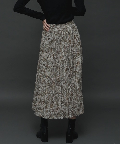 SENSE OF PLACE by URBAN RESEARCH（センスオブプレイスバイアーバンリサーチ）の「ペイズリーフラワーワッシャースカート（スカート・レディース・ブラウン系その他/ベージュ系その他・ONE）」の3枚目の写真