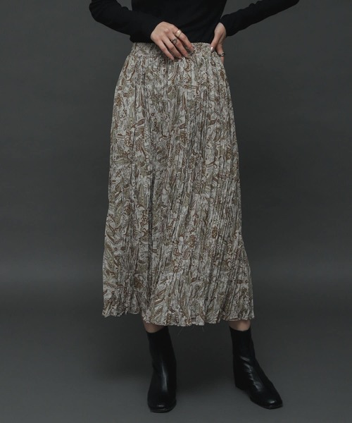 SENSE OF PLACE by URBAN RESEARCH（センスオブプレイスバイアーバンリサーチ）の「ペイズリーフラワーワッシャースカート（スカート・レディース・ブラウン系その他/ベージュ系その他・ONE）」の7枚目の写真