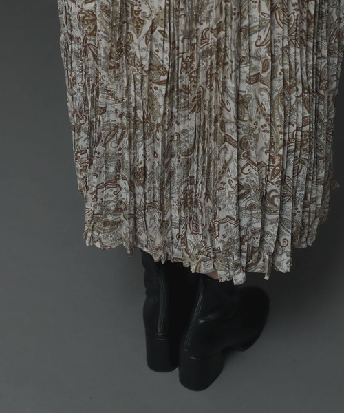 SENSE OF PLACE by URBAN RESEARCH（センスオブプレイスバイアーバンリサーチ）の「ペイズリーフラワーワッシャースカート（スカート・レディース・ブラウン系その他/ベージュ系その他・ONE）」の6枚目の写真