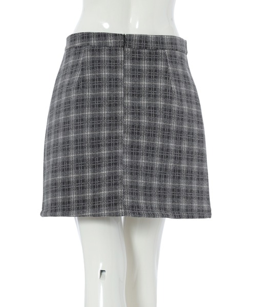 fifth calin（フィフスカラン）の「インパン付き起毛チェックミニスカート（スカート・レディース・グレー・MEDIUM）」の6枚目の写真