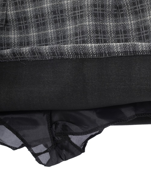 fifth calin（フィフスカラン）の「インパン付き起毛チェックミニスカート（スカート・レディース・グレー・MEDIUM）」の9枚目の写真