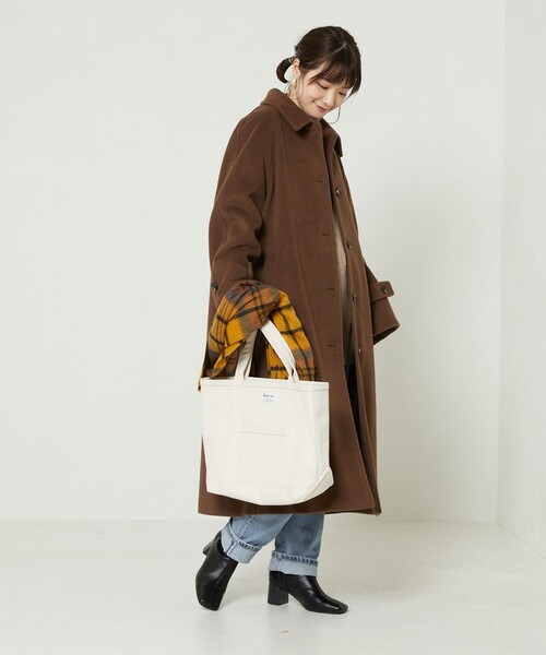 FREAK'S STORE（フリークスストア）の「ビーバーステンカラーコート（ステンカラーコート・レディース・ネイビー/ブラウン系その他/ブラウン/ブラック・ﾌﾘ-）」の19枚目の写真