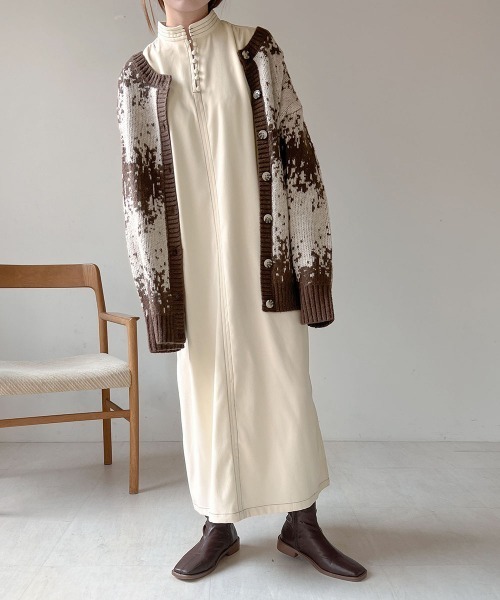 Bab（バブ）の「モヘアタッチジャガードニットカーディガン（カーディガン/ボレロ・レディース・ブラウン/アイボリー/オリーブ・FREE）」の13枚目の写真