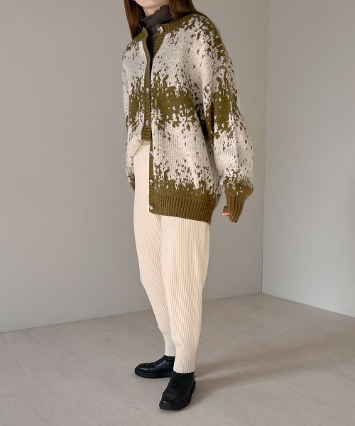 Bab（バブ）の「モヘアタッチジャガードニットカーディガン（カーディガン/ボレロ・レディース・ブラウン/アイボリー/オリーブ・FREE）」の15枚目の写真