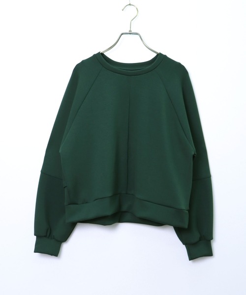 HER CLOSET(ハークローゼット)の「【shemoshelly】ライトダンボールバックフレアプルオーバー(Tシャツ/カットソー・レディース・ブラック/パープル/ブラウン/グリーン/グレイッシュベージュ・M)」の10枚目の写真