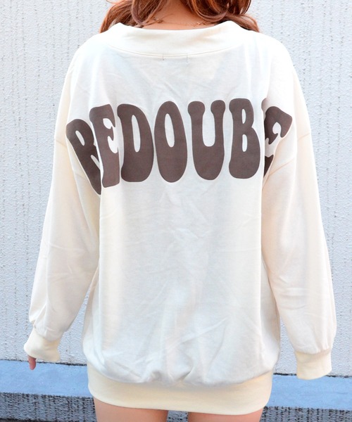 babyShoop(ベイビーシュープ)の「REDOUBLE長袖TOPS【BP】(パーカー・レディース・ピンク/マスタード/ホワイト/チャコールグレー・FREE)」の1枚目の写真