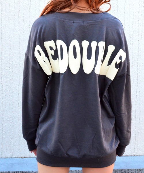babyShoop(ベイビーシュープ)の「REDOUBLE長袖TOPS【BP】(パーカー・レディース・ピンク/マスタード/ホワイト/チャコールグレー・FREE)」の2枚目の写真