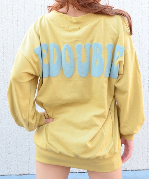 babyShoop(ベイビーシュープ)の「REDOUBLE長袖TOPS【BP】(パーカー・レディース・ピンク/マスタード/ホワイト/チャコールグレー・FREE)」の3枚目の写真