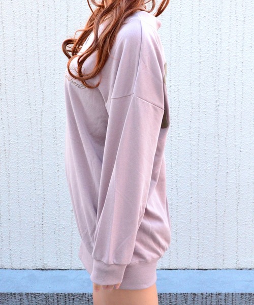 babyShoop(ベイビーシュープ)の「REDOUBLE長袖TOPS【BP】(パーカー・レディース・ピンク/マスタード/ホワイト/チャコールグレー・FREE)」の5枚目の写真