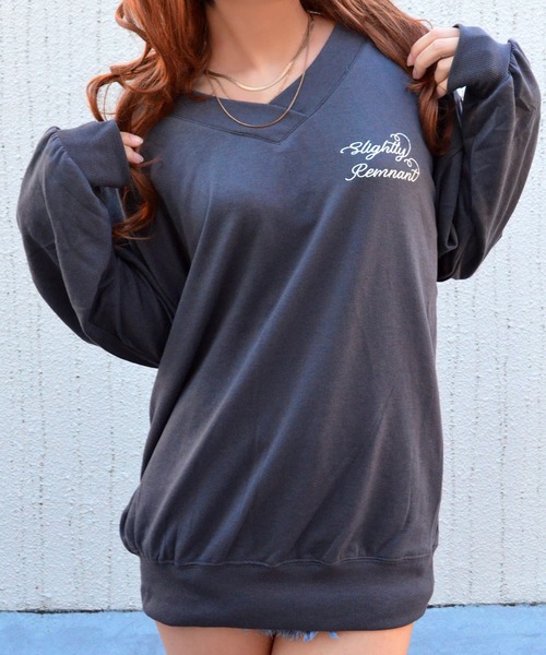 babyShoop(ベイビーシュープ)の「REDOUBLE長袖TOPS【BP】(パーカー・レディース・ピンク/マスタード/ホワイト/チャコールグレー・FREE)」の8枚目の写真