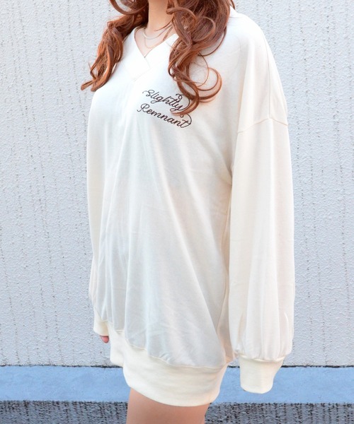 babyShoop(ベイビーシュープ)の「REDOUBLE長袖TOPS【BP】(パーカー・レディース・ピンク/マスタード/ホワイト/チャコールグレー・FREE)」の18枚目の写真