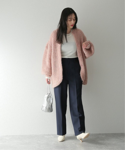 CLANE（クラネ）の「【CLANE/クラネ】 COLOR MOHAIR MIX SHAGGY CARDIGAN：カーディガン（カーディガン/ボレロ・レディース・ピンク・MEDIUM）」の2枚目の写真