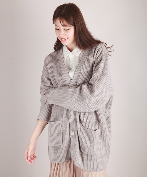 WESTSEA(ウエストシー)の「WEB限定 7G 片畦 オーバーサイズ Vカーディガン(カーディガン/ボレロ・メンズ・ブルー/オリーブ/ロイヤルブルー/オフホワイト/モカ/ブラック/グレー/レッド/マスタード/グレイッシュベージュ/グリーン/ネイビー/グリーン系その他/サンドベージュ/グリーン系その他2・M/XL/L)」の21枚目の写真