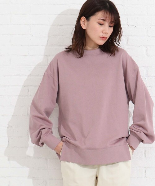 SHOO・LA・RUE(シューラルー)の「◆【USAコットン】サイドスリットスウェット(スウェット・レディース・ブラック/イエロー/ブルー/ナチュラル/ホワイト系/ピンク系・02/03/04)」の6枚目の写真